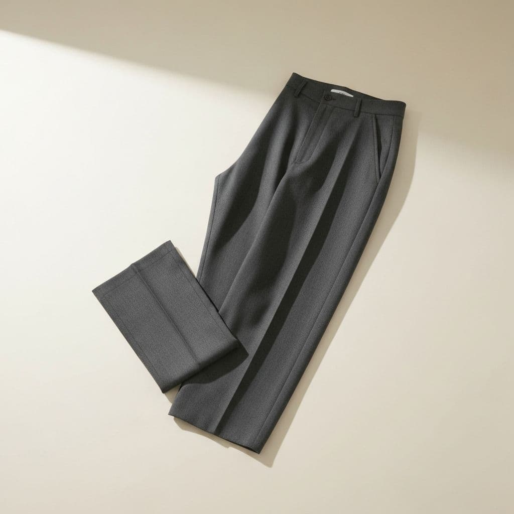 Wide-Leg Charcoal Trousers
